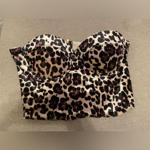 Superdown Ollie Bustier Top in Leopard